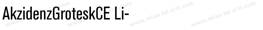 AkzidenzGroteskCE Li字体转换